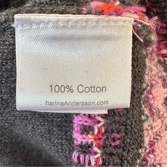 Hanna Andersson Fair Isle Sweater Dress Womens XS Gray & Violet Nordic Knit - Picture 7 of 13